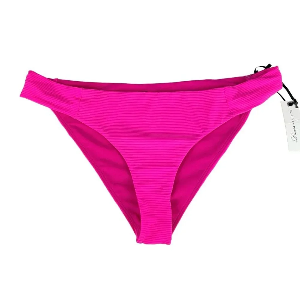 NWT Lovers + Friends Bikini Bottom Pink L - Picture 2 of 9